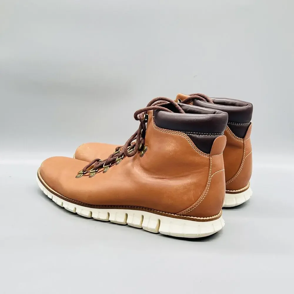 Cole Haan Boots Mens 12 Brown Leather Grand OS Chukka Ankle Lace Up Casual
